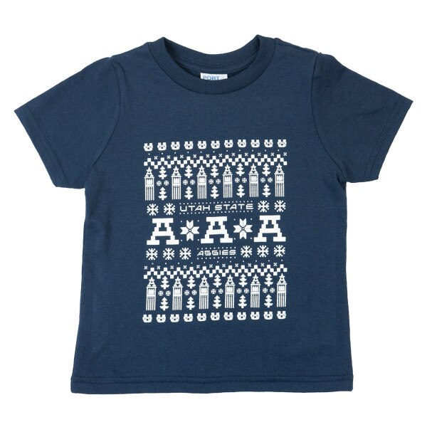 Toddler Utah State Aggies Fair Isle Print T-Shirt navy